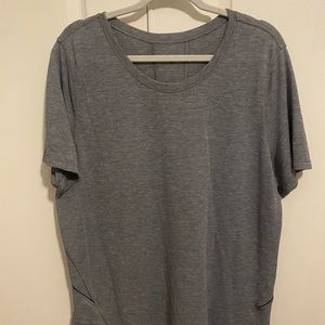 Lululemon T-shirt- gray with black stitching on back- size 12 (L/XL)